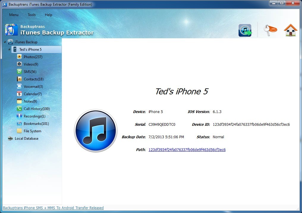 iphone backup extractor free registration key